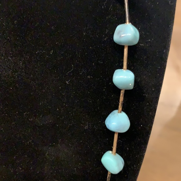 Vintage Navajo Handmade Turquoise Chunk Necklace - Picture 2 of 4